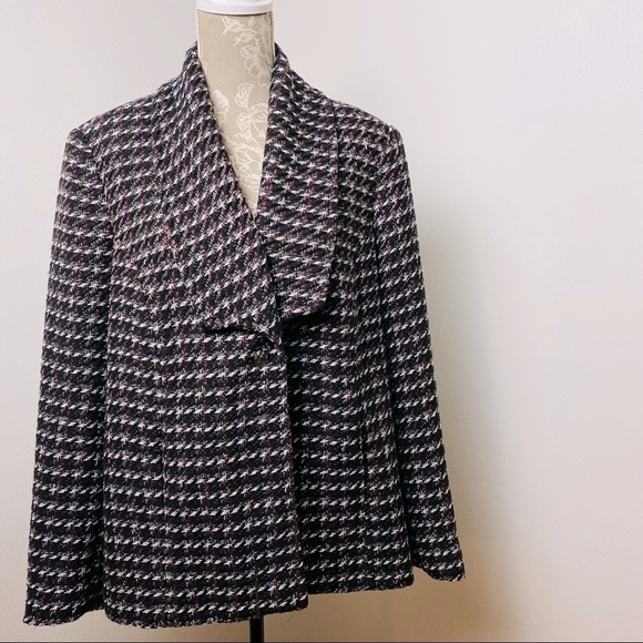 Women Coldwater Creek. Jacket. Black/White/Burgundy. Sz 20/22. - Picture 10 of 15